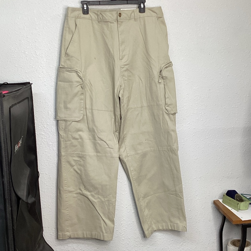 Mode Of One Men's Tan Cargo Pants Size 36 Wide Leg NWT